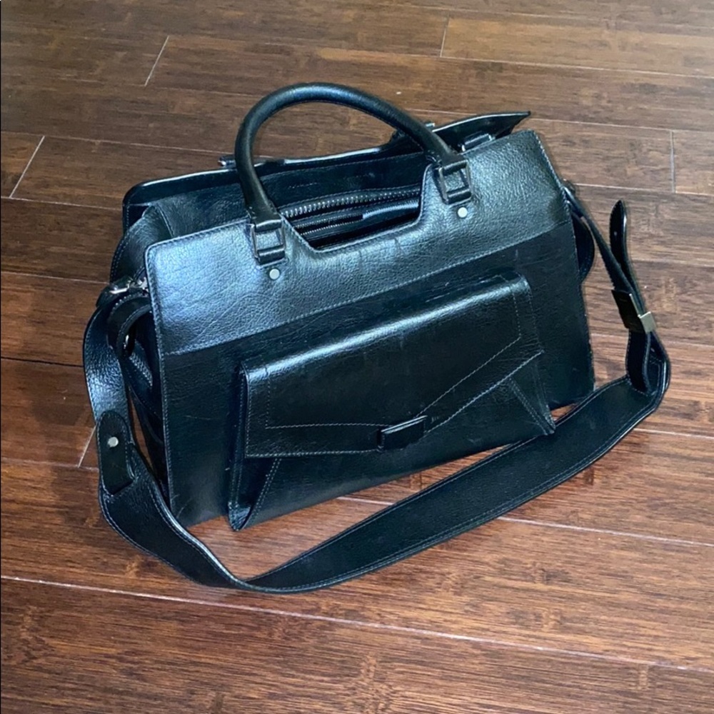 Proenza Shouler black structured handbag